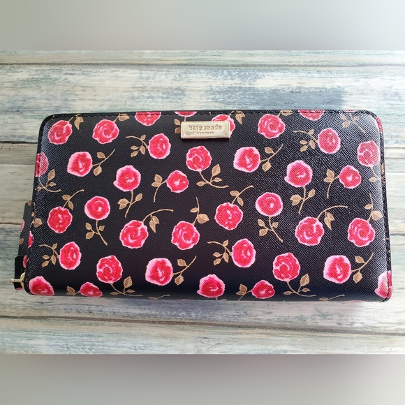 Kate Spade New York Laurel Way Neda Zip Wallet Clutch Hazy Rose - Picture 2 of 12